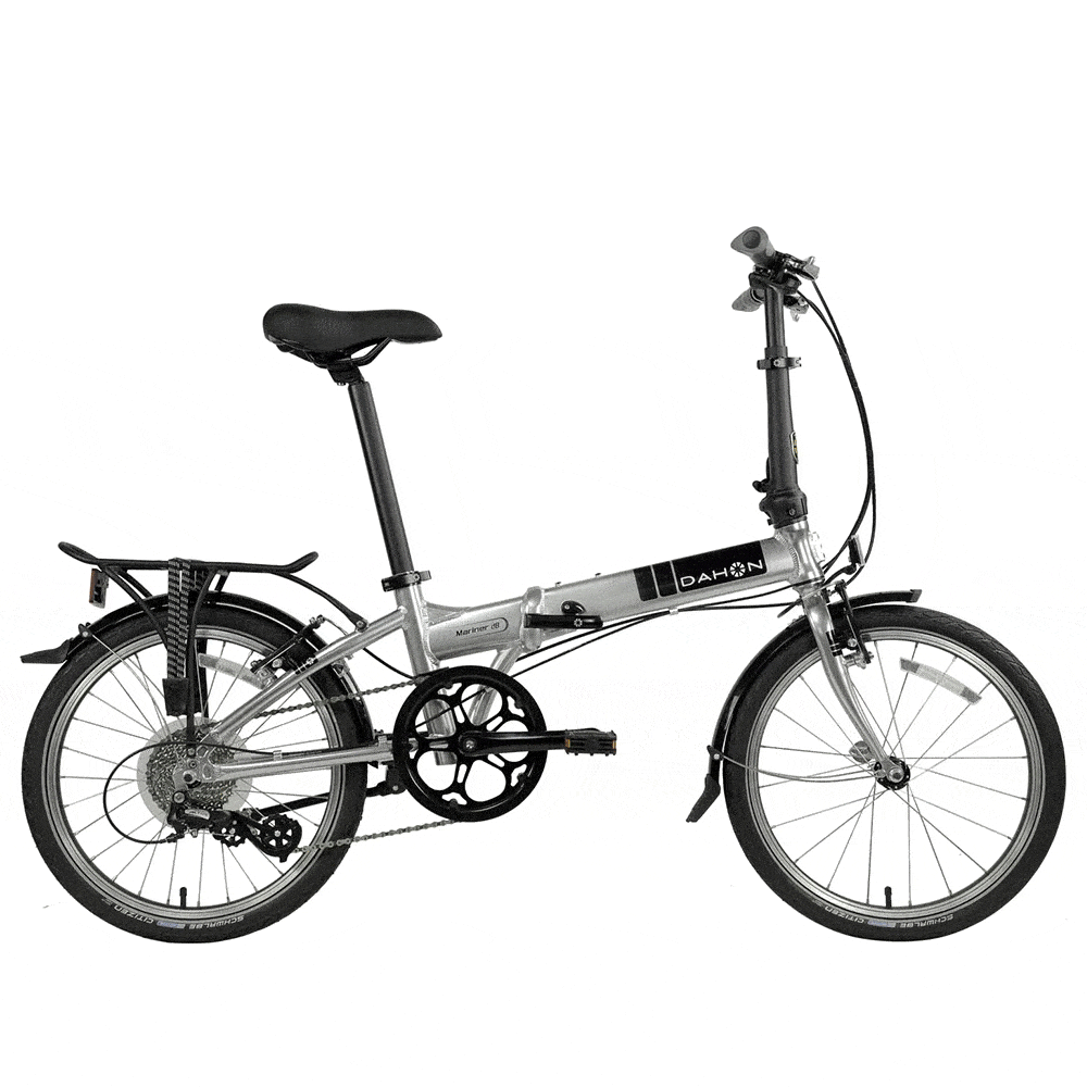 silver folding bike