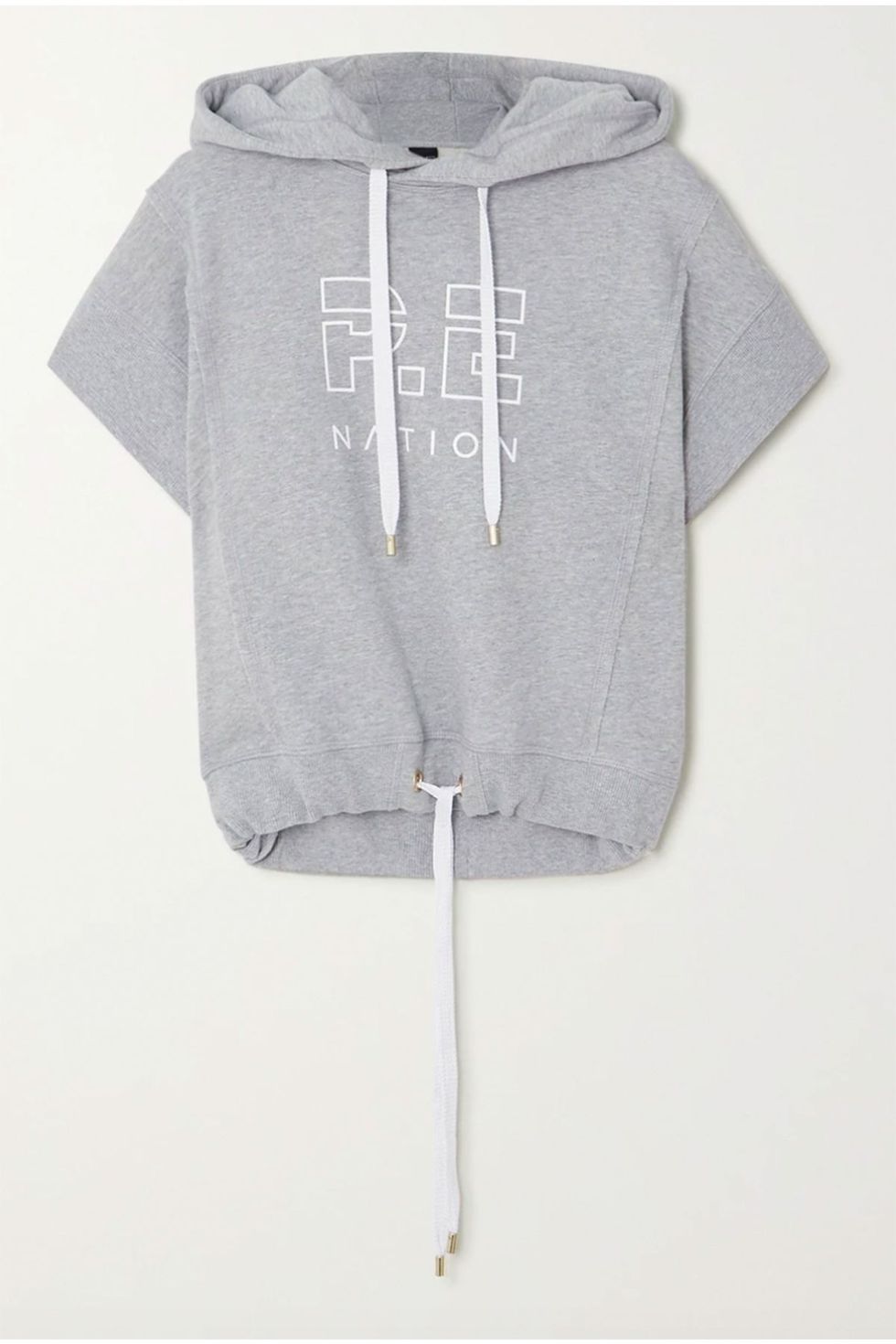 Free Formation Oversized Printed Cotton-Terry Hoodie 