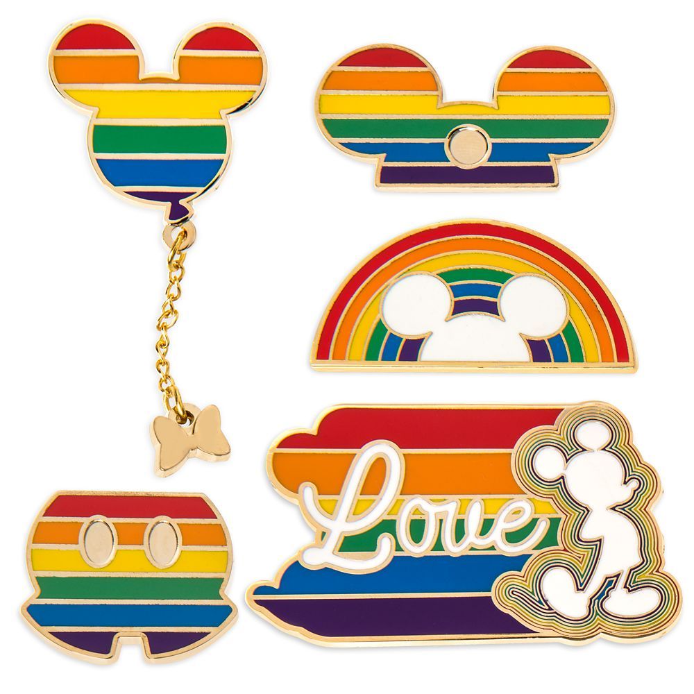 Rainbow Disney Collection Mickey Mouse Pin Set