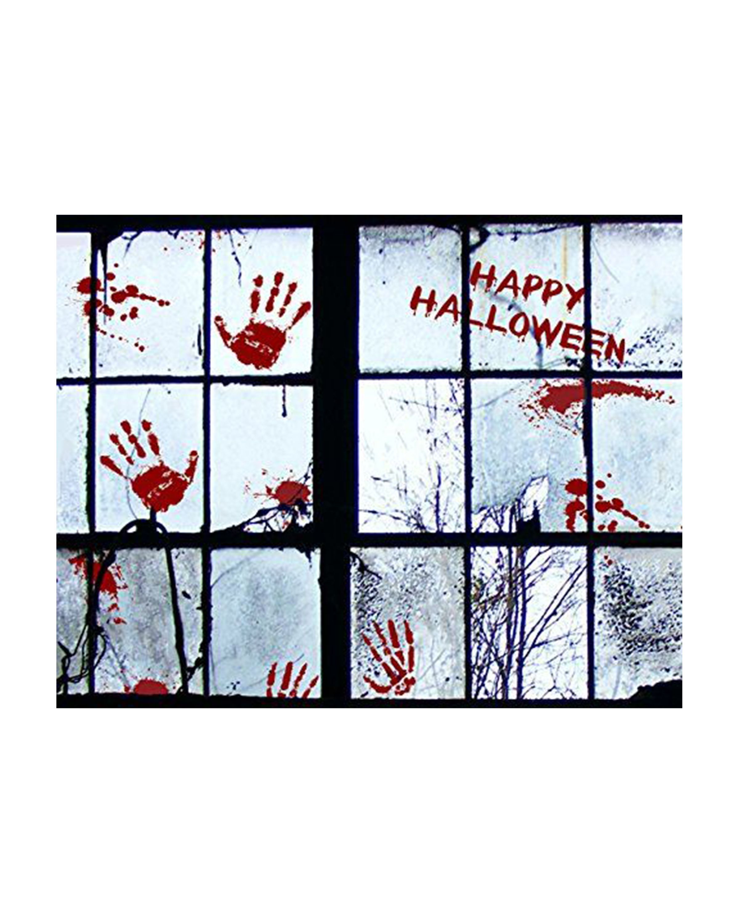 Details about   ALUCKY Halloween Window Cover Halloween Decorations Indoor Party Bloody Curt... 