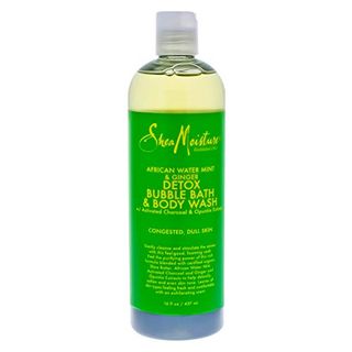 Shea Moisture African Water Mint & Ginger Detox Bubble Bath & Body Wash for Unisex, 16 Ounce