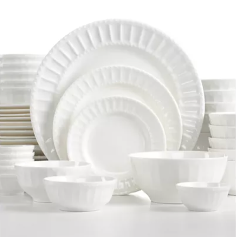 The Cellar White Elements Paloma Embossed 42-Piece Set