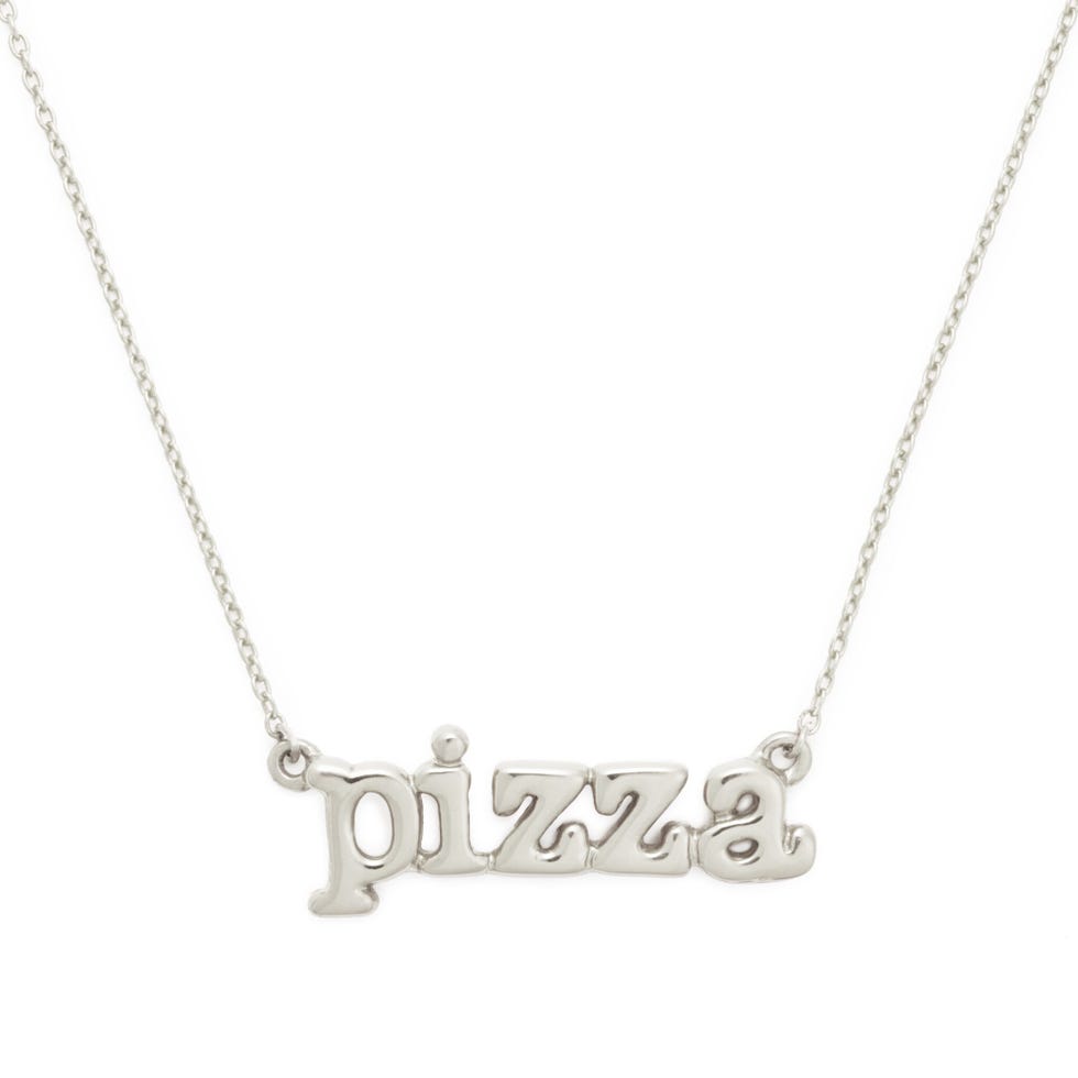 Sterling Silver Pizza Necklace