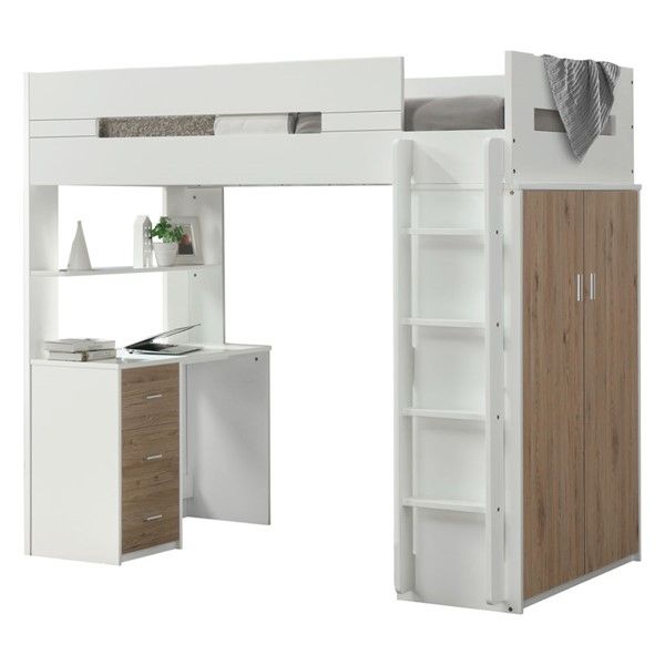 full size loft bed with desk