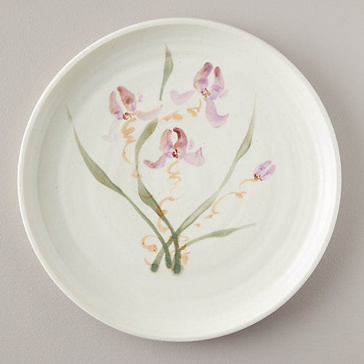 Porcelain Wild Orchid Serving Plate