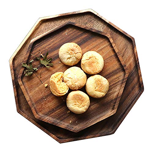 Acacia Wooden Octagon Square Trays 