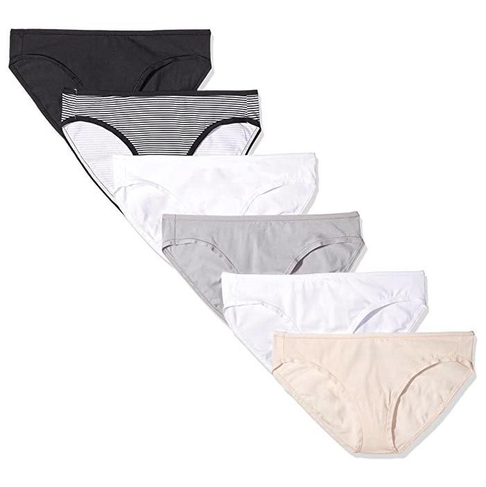 Essentials womens standard Cotton Stretch Hi-cut Brief Panty 6-pack