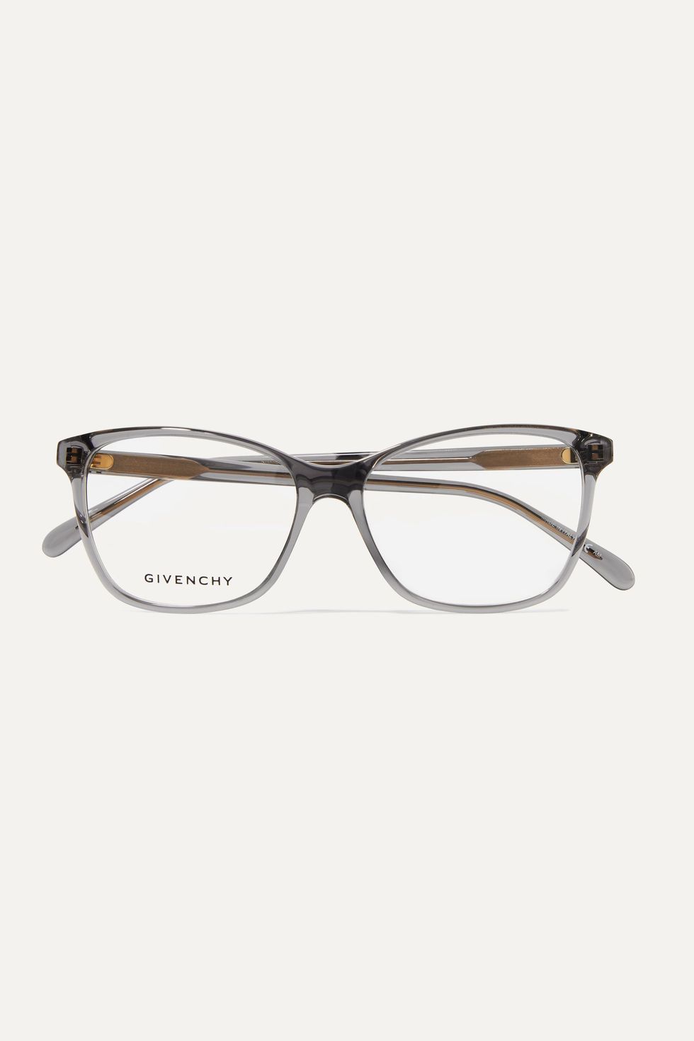 D-frame acetate and gold-tone optical glasses