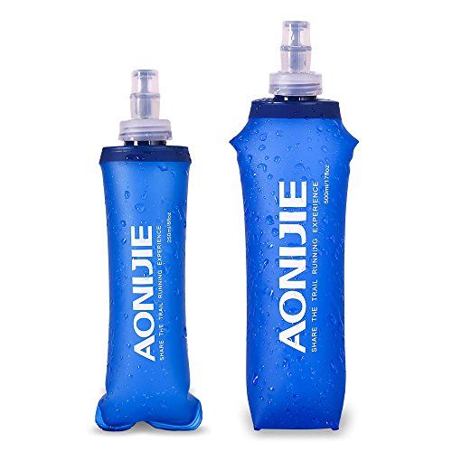 Docooler Foldable Sports BPA PVC Free Soft Running Water Kettle Soft Hiking Flask Hydration Bottle£¨2PCS,500ML£©