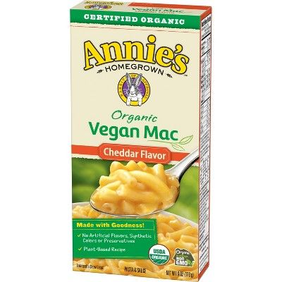 Annie's Organic Vegan Mac Cheddar Flavor 