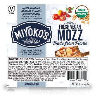 Mioko's Fresh Vegan Mozzarella 