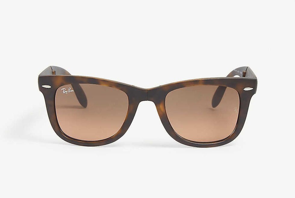 Foldable Wayfarer Havana Sunglasses