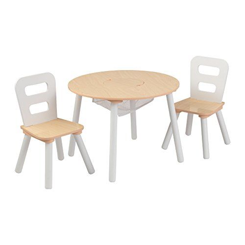 Round Storage Table & 2 Chair Set 