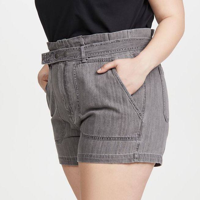 Paperbag Snap Belted Shorts