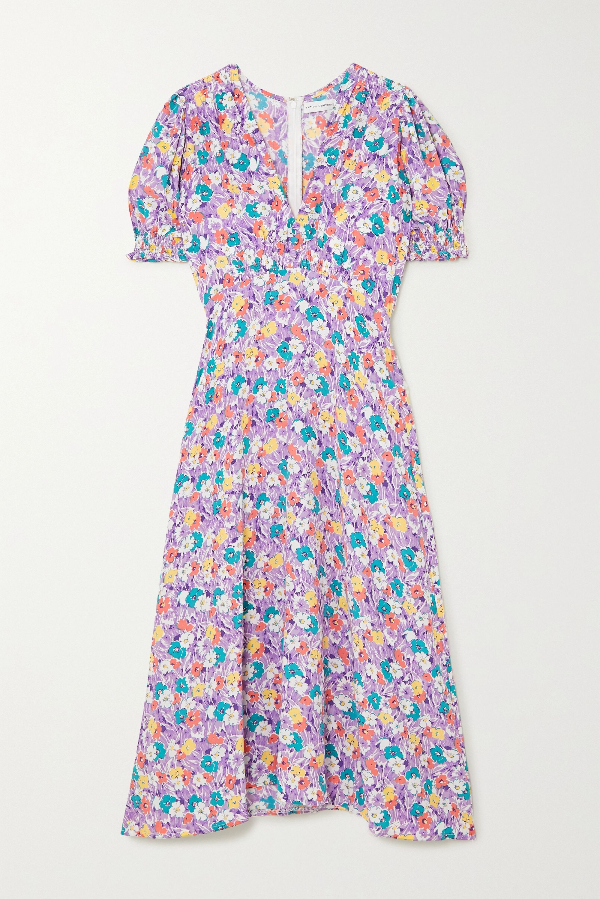 Marie-Louise Floral-Print Crepe Midi Dress