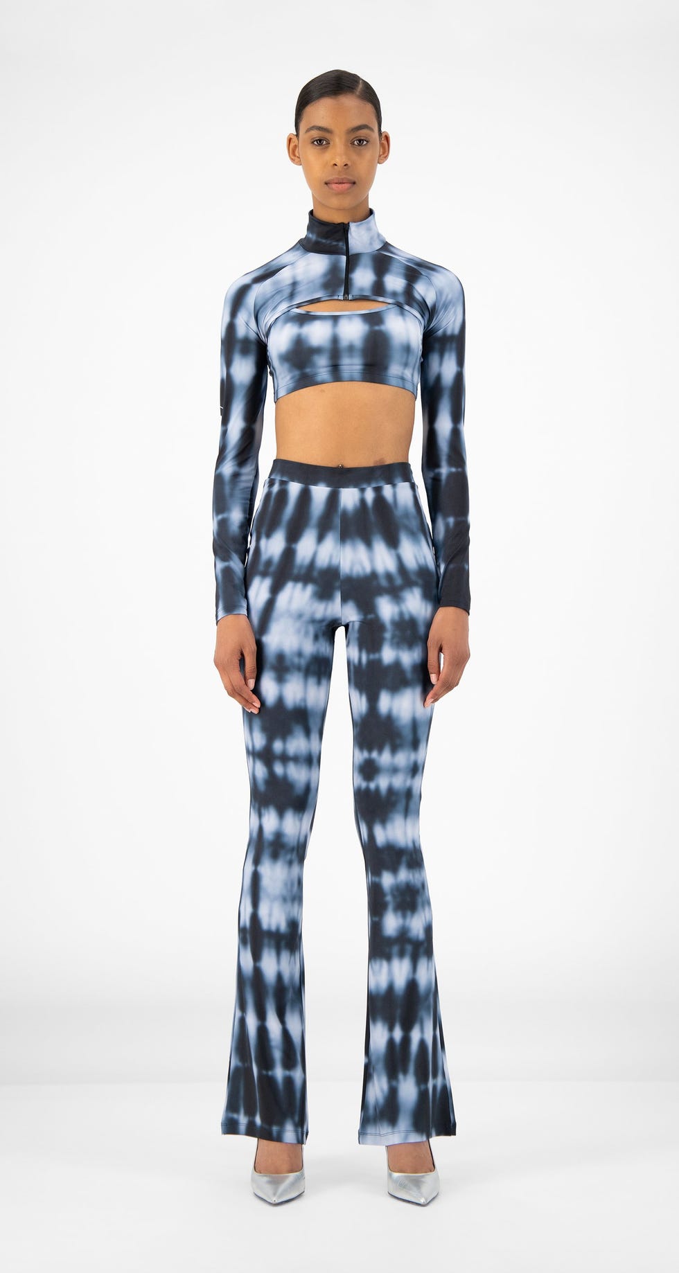 Blue Shibori Reflare Pants