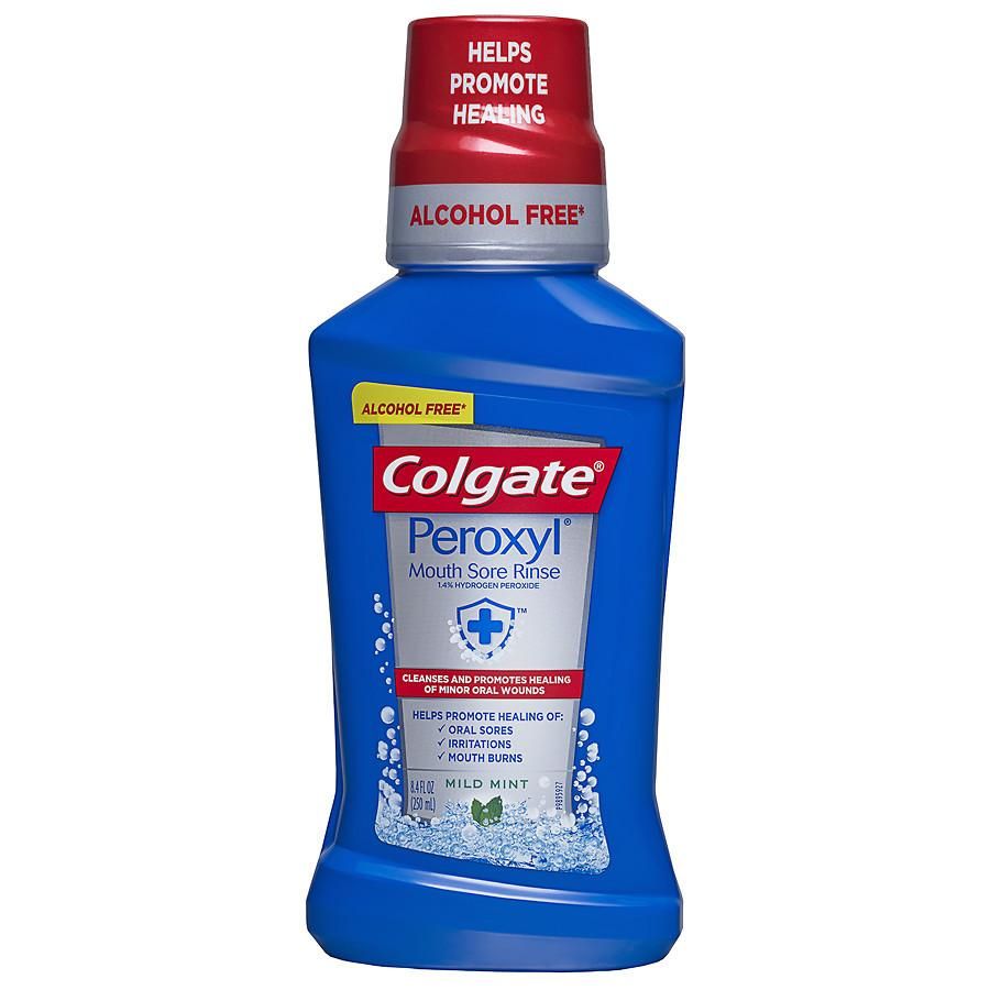 Colgate Peroxyl Mouth Sore Rinse, Antiseptic Oral Cleanser & Rinse Mint