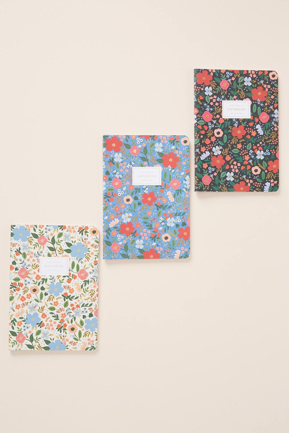 Floral Stitched Notebook Set