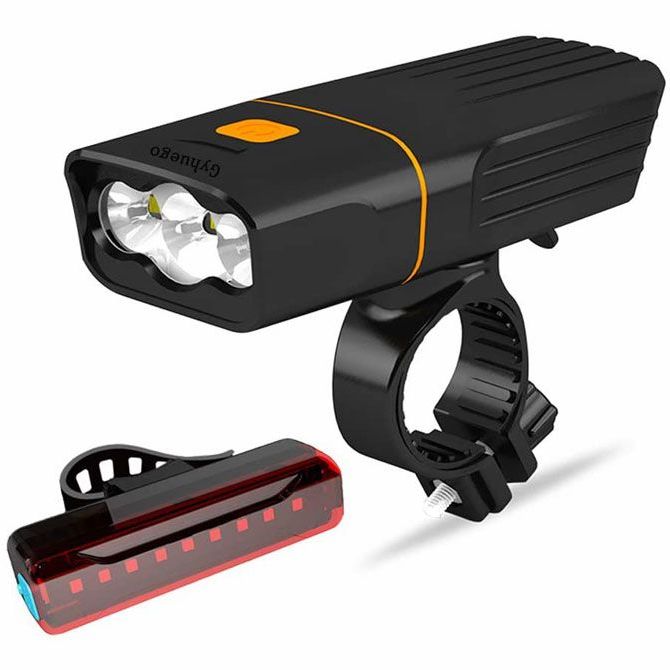 Gyhuego USB Rechargeable Bike Light Set