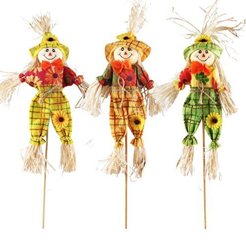 Small Fall Harvest Scarecrows 