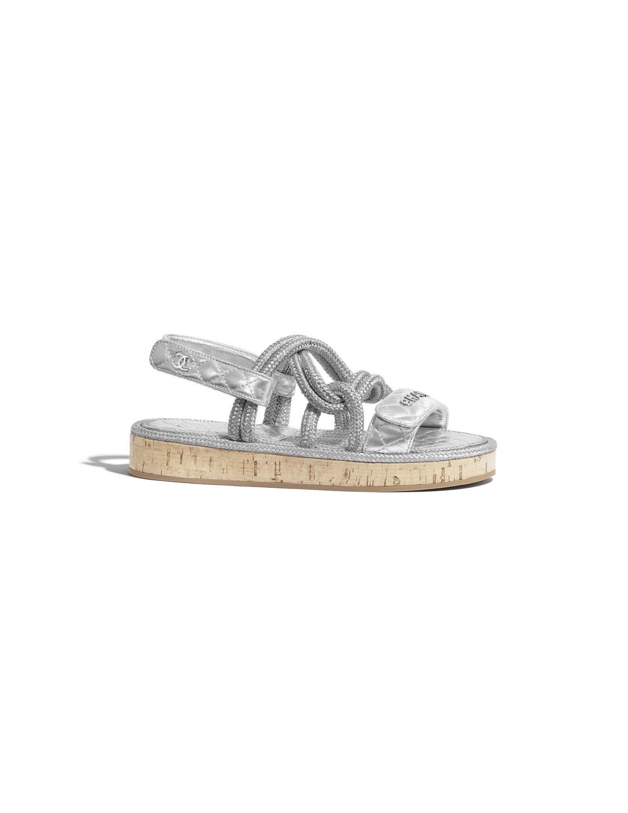 Chanel white sandals online 2020