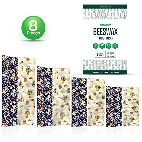 Beeswax wraps, set of 8