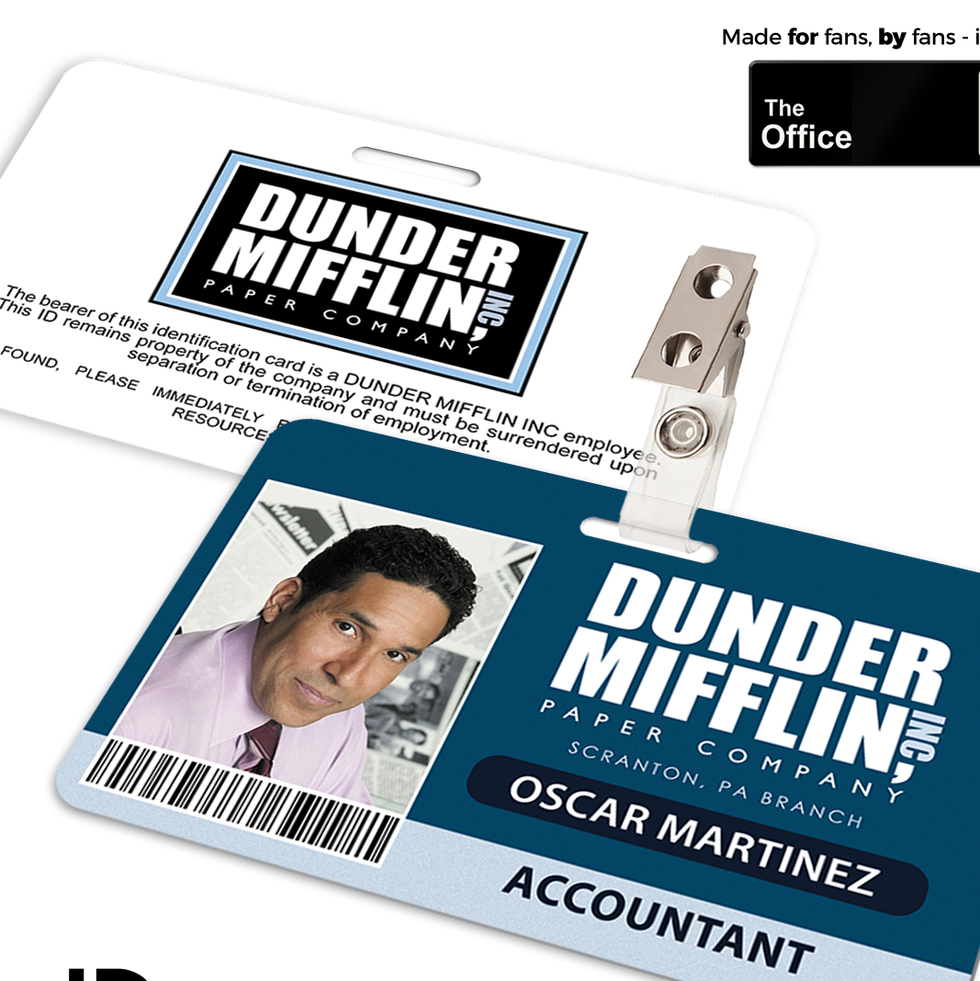  Large Dunder Mifflin Name Tags Halloween Name Tags, Custom The  Office Name Tags (Design 2) : Clothing, Shoes & Jewelry
