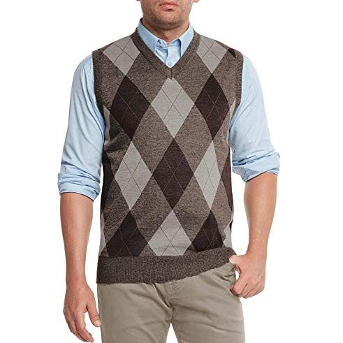 Men's Argyle V-Neck Sweater Vest