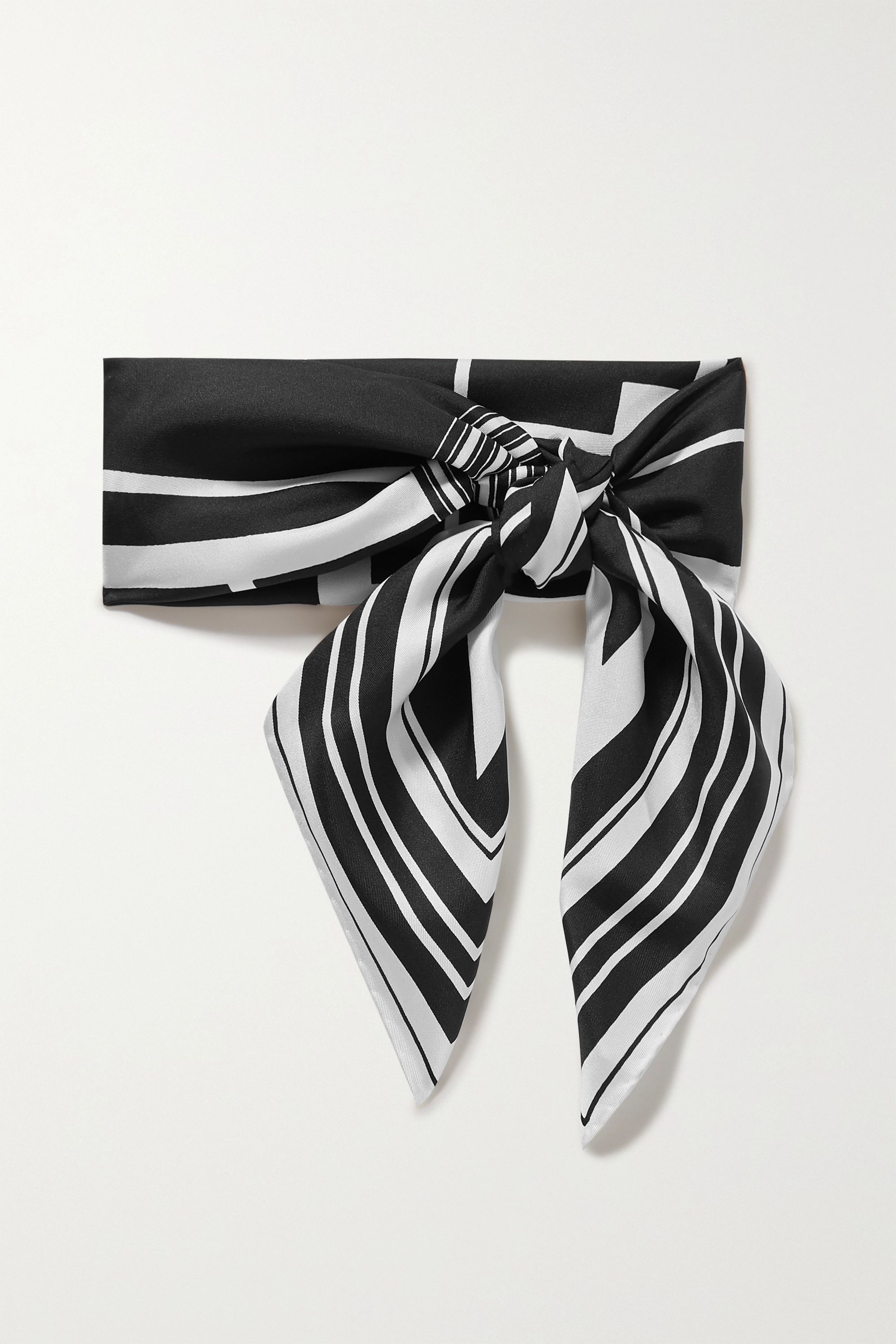 Printed silk-twill scarf