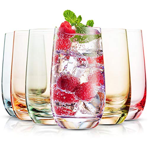 MITBAK Colored Highball Glasses, Set of 6