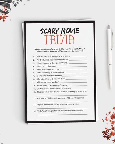 Scary Movie Trivia