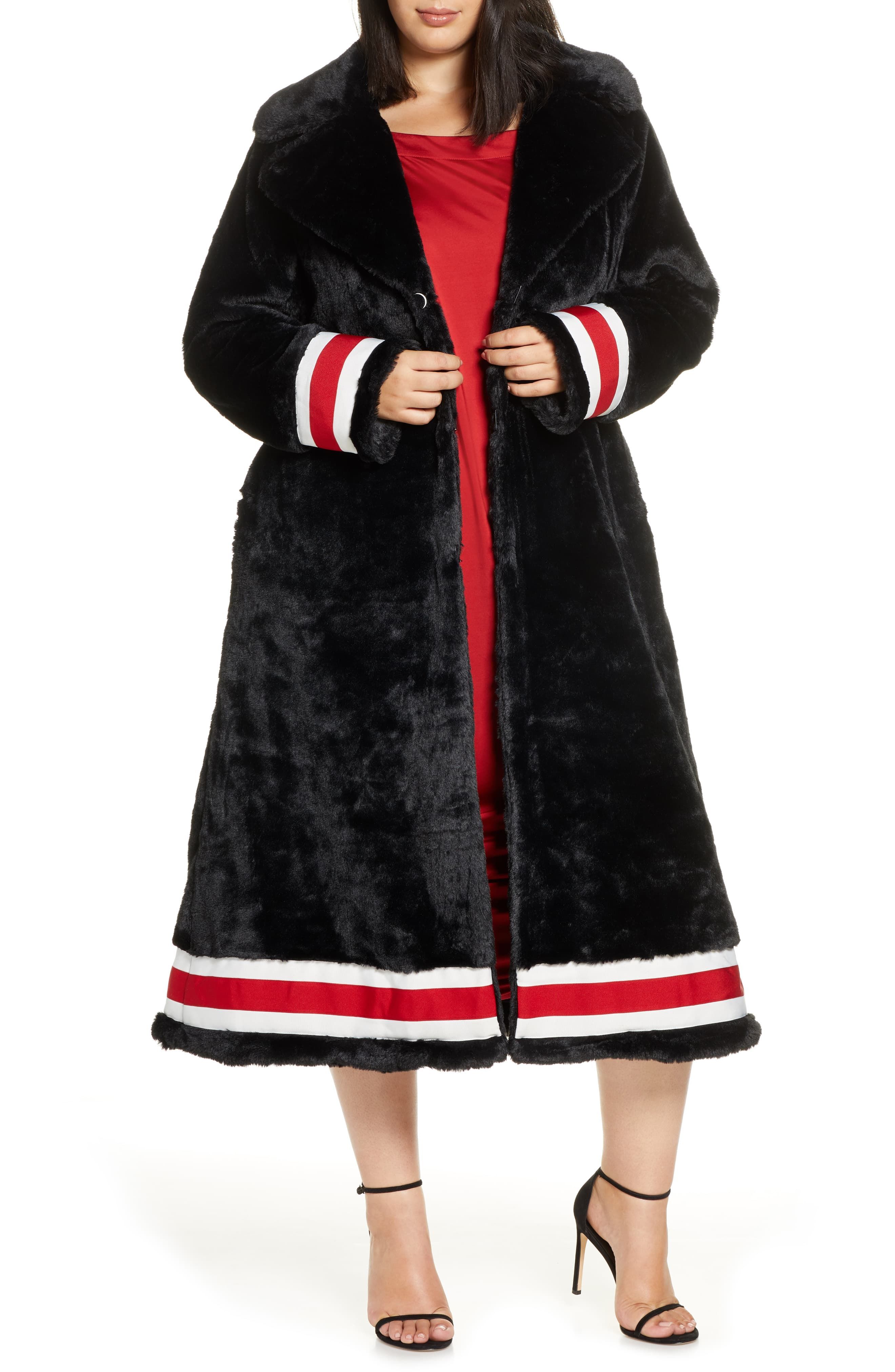 plus size winter coats with fur hood