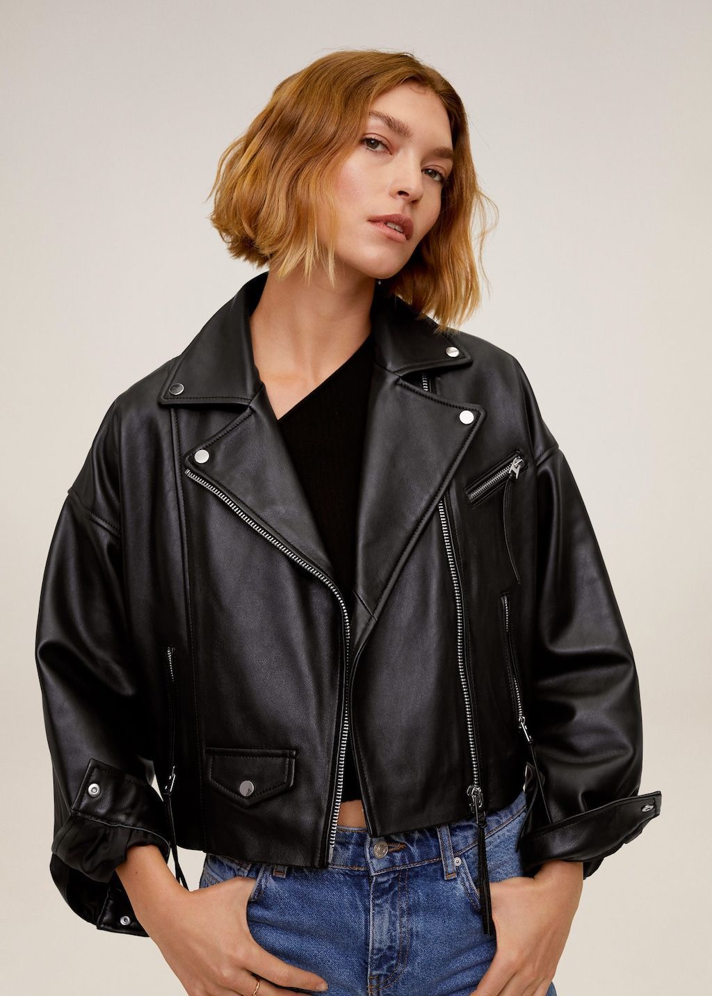 michael kors genuine leather jacket