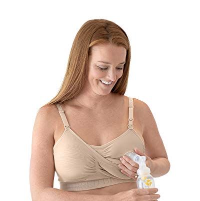 Hands Free Pumping Bra, Adjustable Wireless Nursing Bra for Breastfeeding,  S-XXL Grey White : : Clothing, Shoes & Accessories