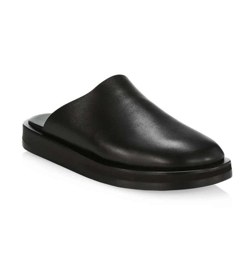 mens leather clogs mules