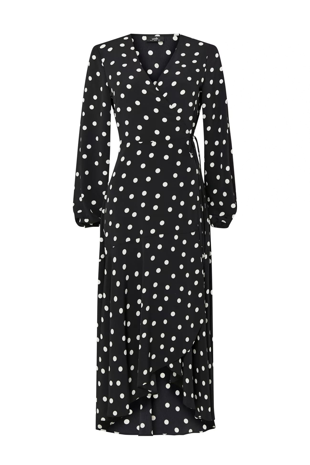 wallis blue polka dot dress