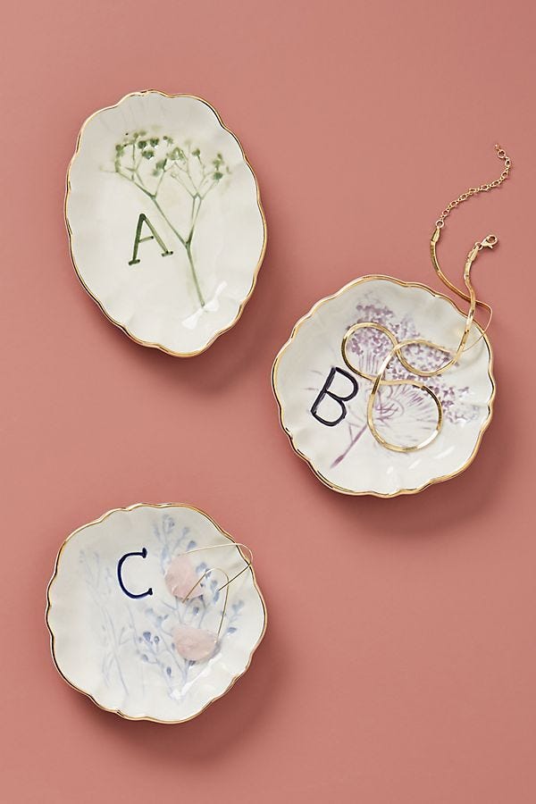 Botanical Monogram Trinket Dish, £14