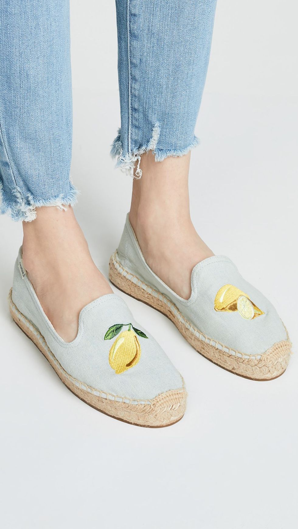 檸檬刺繡懶人鞋