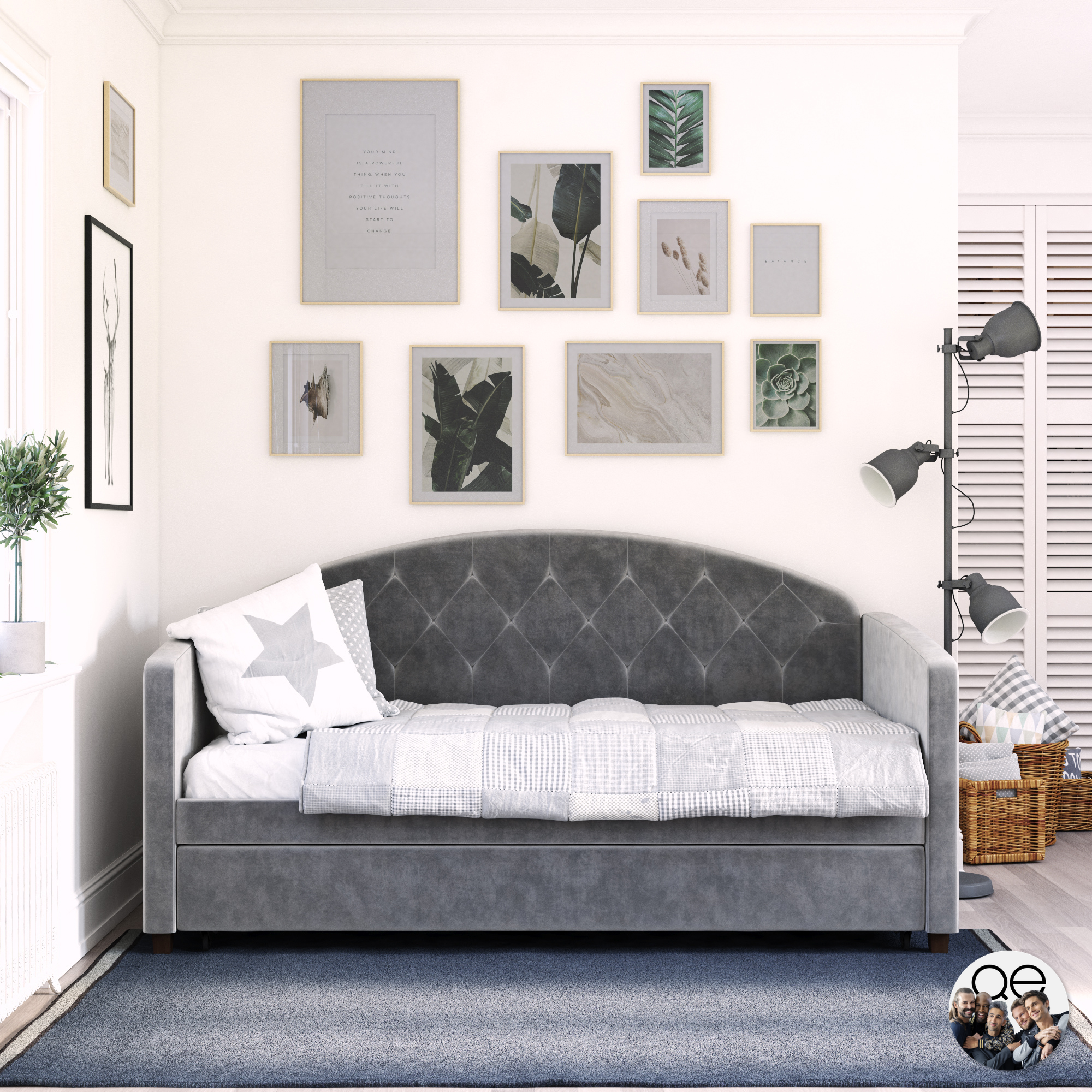 Queer Eye Aspen Upholstered Trundle Daybed