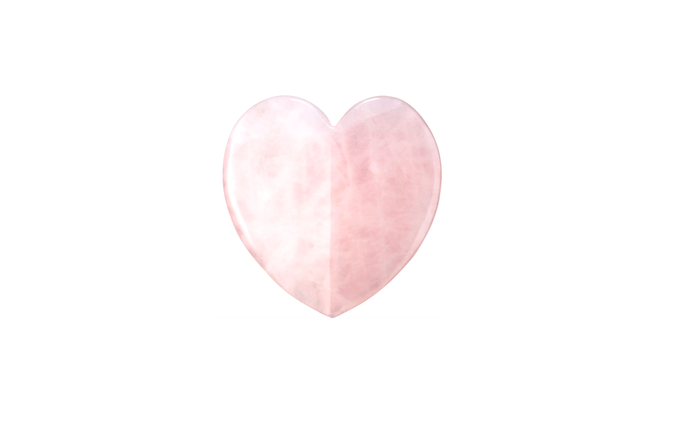 Rose Quartz Heart Facial Gua Sha