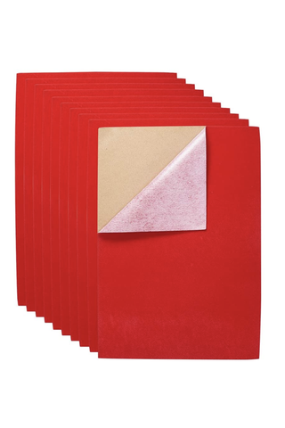 Red Fabric Adhesive Sheets