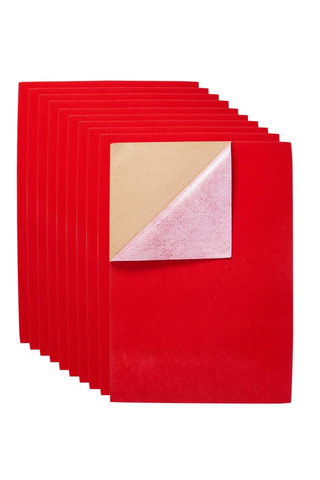 Red Fabric Adhesive Sheets