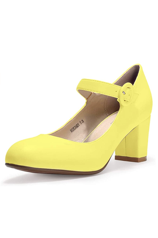 Yellow Mary Jane Pumps (Adult)