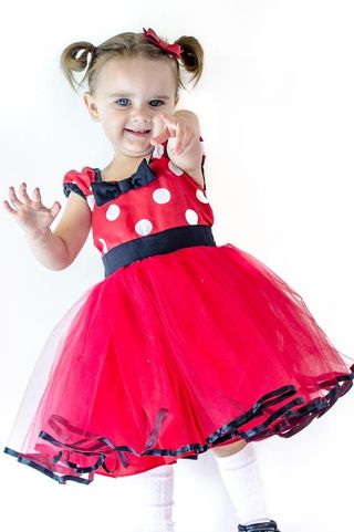 Kleines rotes Minnie Maus Kleid für Kleinkinder' Red Minnie Mouse Dress 
