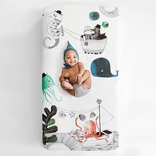Rookie Humans 100% Cotton Crib Sheet