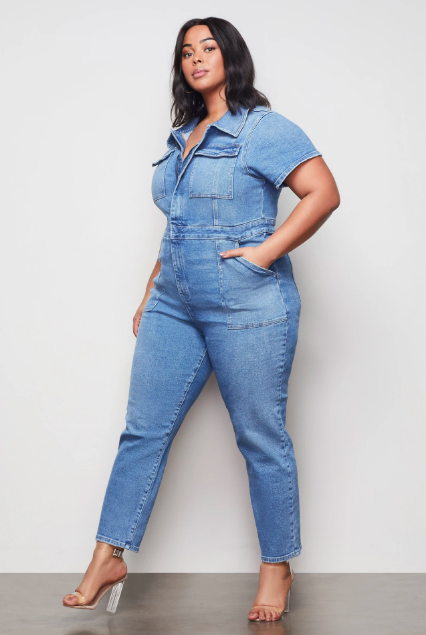 good american jean jumpsuit