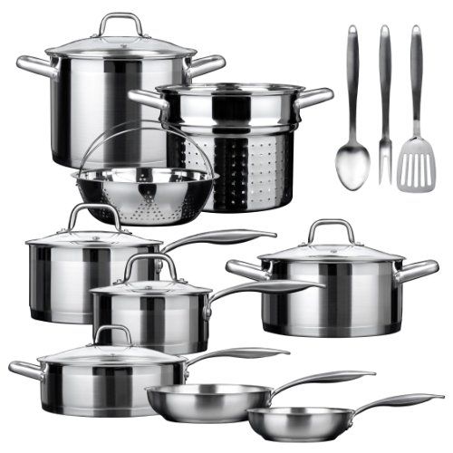 Duxtop 17-Piece Stainless Steel Induction Cookware Set