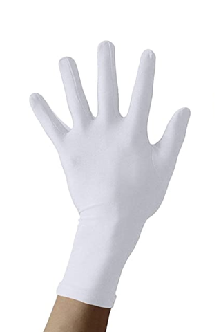 Guantes blancos de spandex para adultos