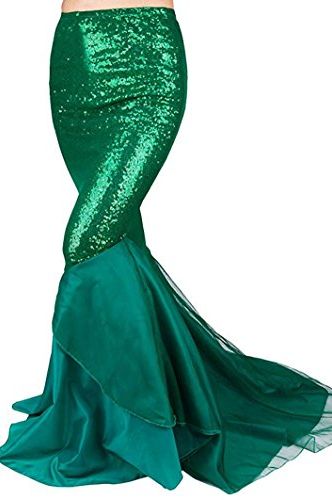 Green Maxi Mermaid Skirt