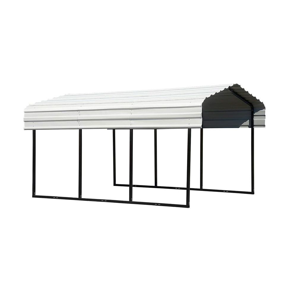 Arrow Carport with Galvanized Steel Roof Panels